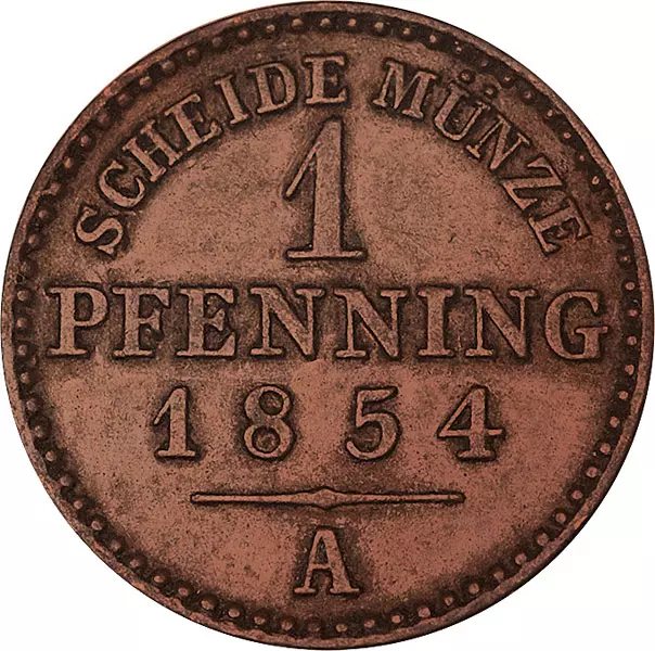 1, 2, 3, 4 Pfennig Preußen König Friedrich Wilhelm IV.