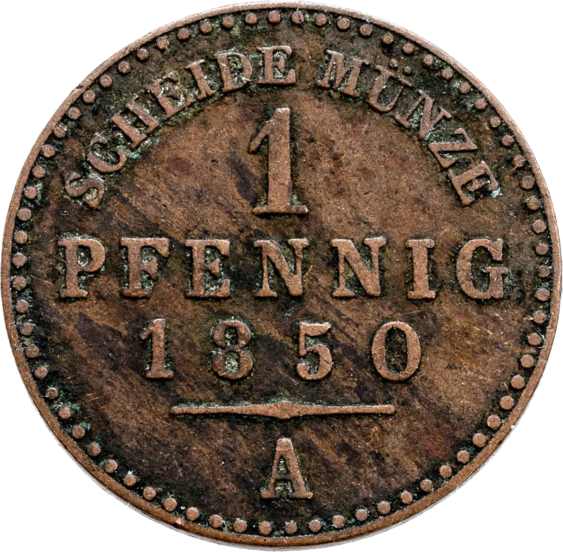 1 Pfennig Reuß-Schleiz Fürst Heinrich LXII. 1850