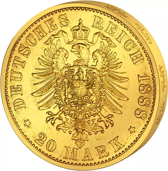 20 Mark Baden Großherzog Friedrich I. 1894-1895 20 Mark Baden Großherzog Friedrich I. 1894-1895
