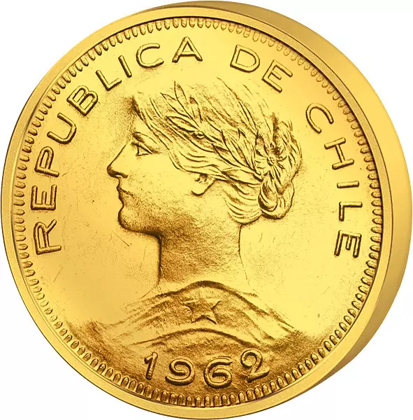 100 Pesos Chile Liberty 1895-1980