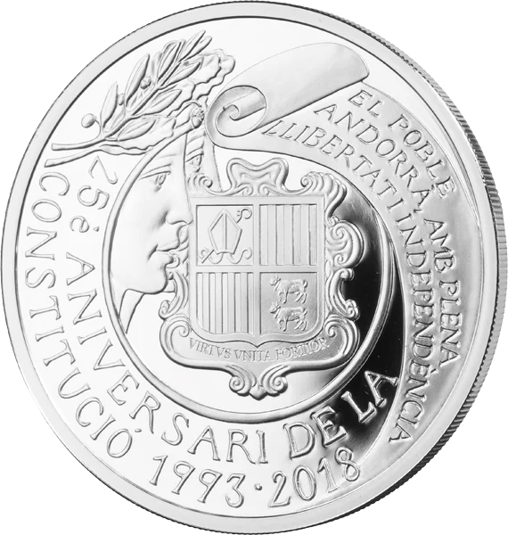 5 Euro Andorra 25 Jahre Verfassung von Andorra 2018