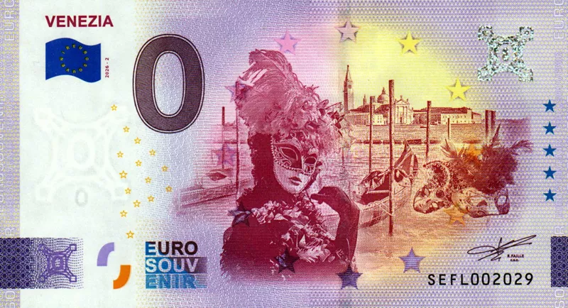 0-Euro-Banknote Italien Karneval in Venedig 2026