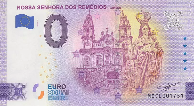 0-Euro-Banknote Portugal Nossa Senhora dos Remédios 2022