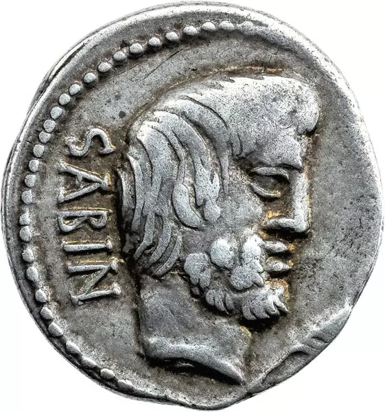 Denar Römische Republik Münzmeister Titurius Sabinus 89 v. Chr.