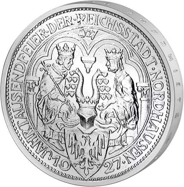 3 Mark Weimarer Republik Nordhausen 1927