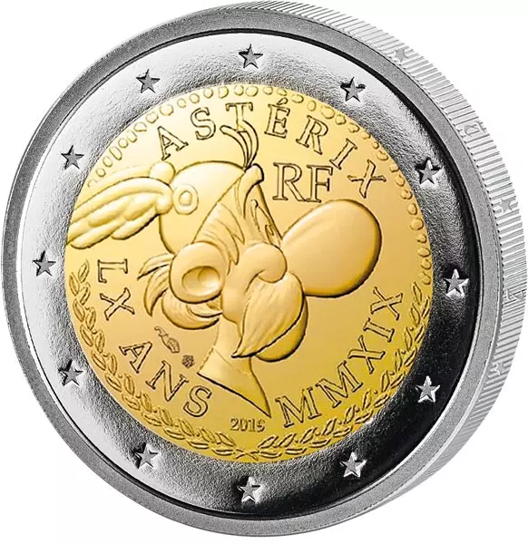3 x 2 Euro Frankreich 60 Jahre Asterix 2019
