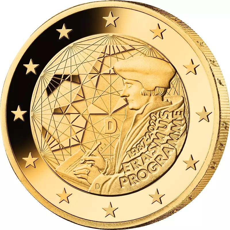 5 x 2 Euro BRD Deluxe Edition 35 Jahre Erasmus-Programm 2022