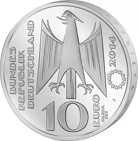 10 Euro BRD 300 Jahre Fahrenheit-Skala 2014 Polierte Platte