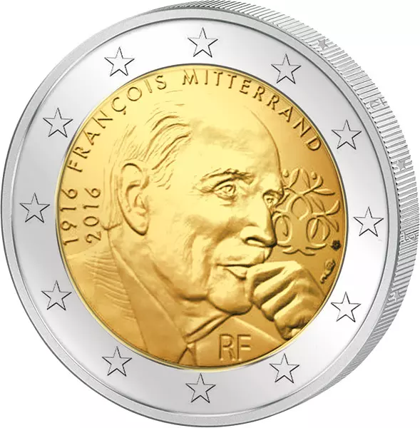 2 Euro Frankreich 100. Geburtstag und 20. Todestag François Mitterrand 2016 2 Euro Frankreich 100. Geburtstag und 20. Todestag François Mitterrand 2016