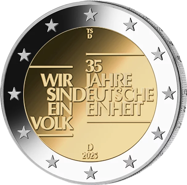 5 x 2 Euro BRD 35 Jahre Deutsche Einheit 2025 Polierte Platte (A-J) inkl. Blister