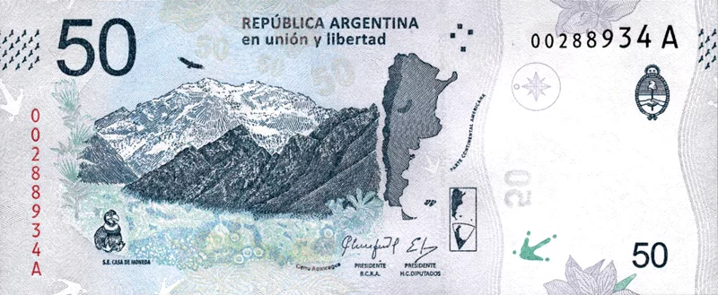 Banknote Argentinien 50 Pesos 2018