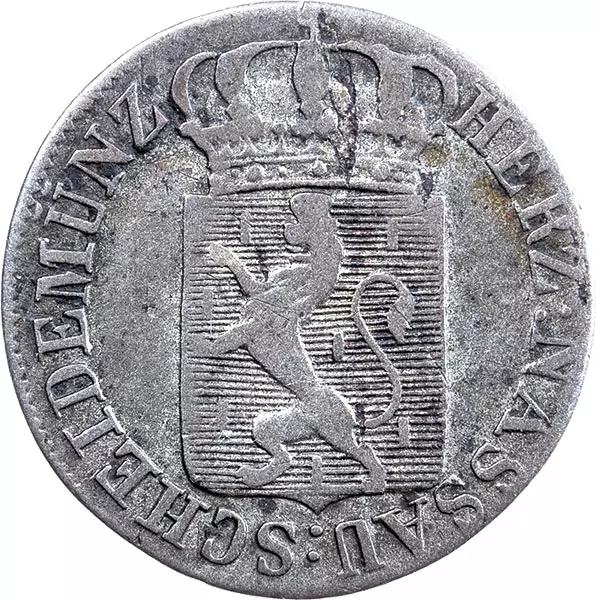 6 Kreuzer Nassau Herzog Wilhelm 1822-1828