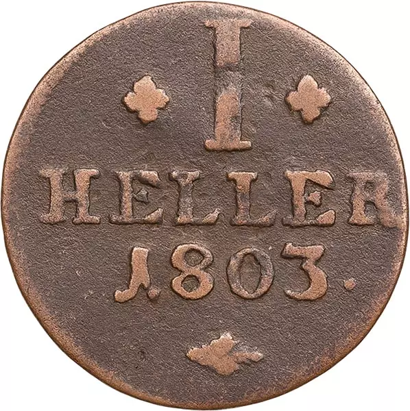 1 Heller Hessen-Kassel Kurfürst Wilhelm I. Jahrgang unserer Wahl