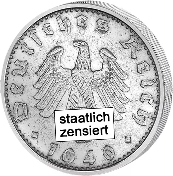 50 Reichspfennig Drittes Reich Hakenkreuz 1939-1944