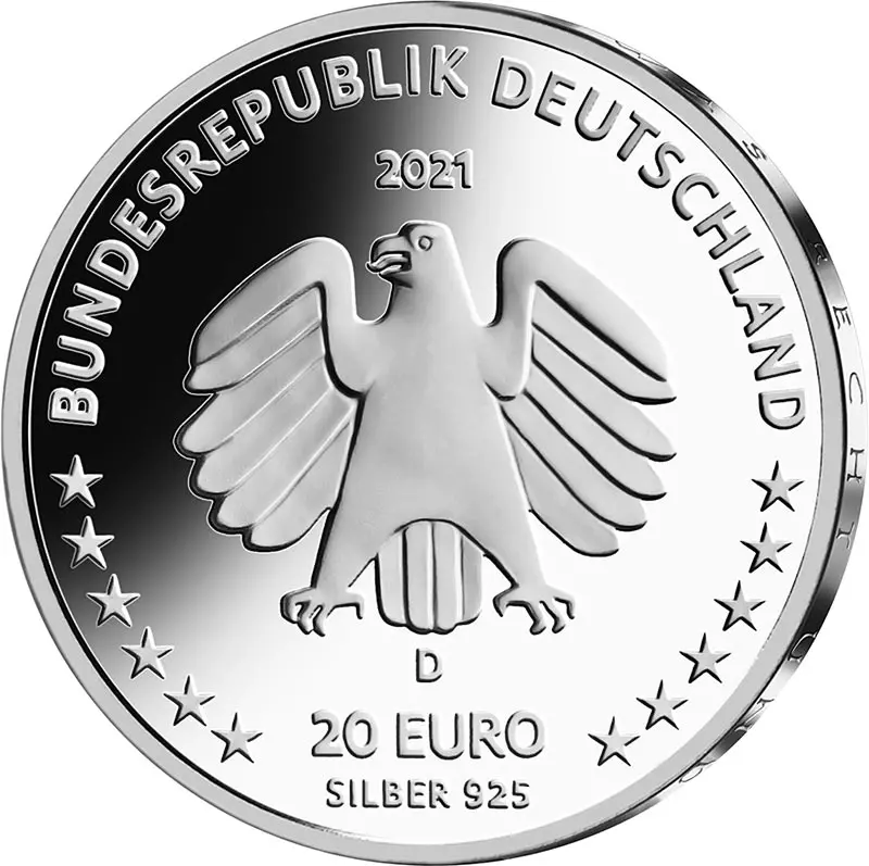 20 Euro BRD Sophie Scholl 2021 Stempelglanz