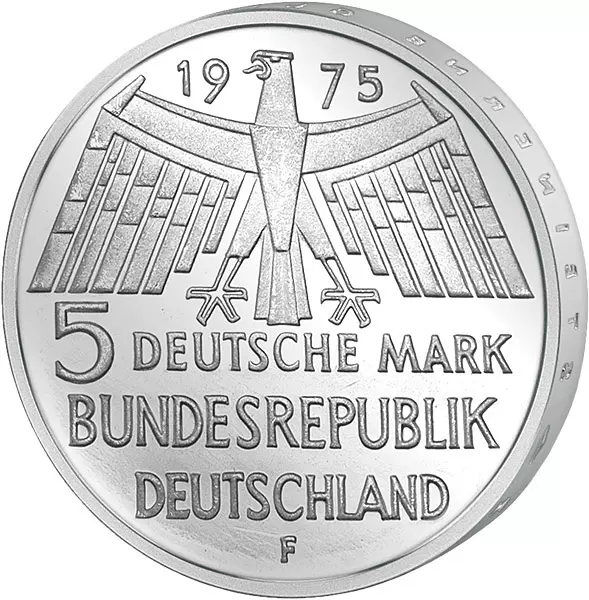 5 DM Münze BRD Europäisches Denkmalschutzjahr 1975 stempelglanz