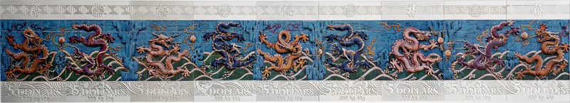 9 x 5 Dollars Niue Year of the Dragon - 9 Dragons Masterpiece 2012