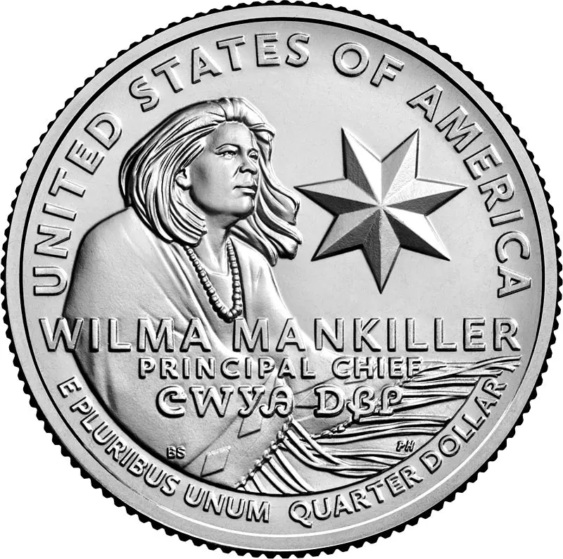 25 Cents USA American Women Quarter - Wilma Mankiller 2022 25 Cents USA American Women Quarter - Wilma Mankiller 2022