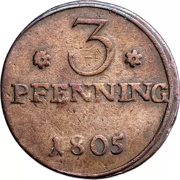 3 Pfennige Osnabrück Stadt 1805