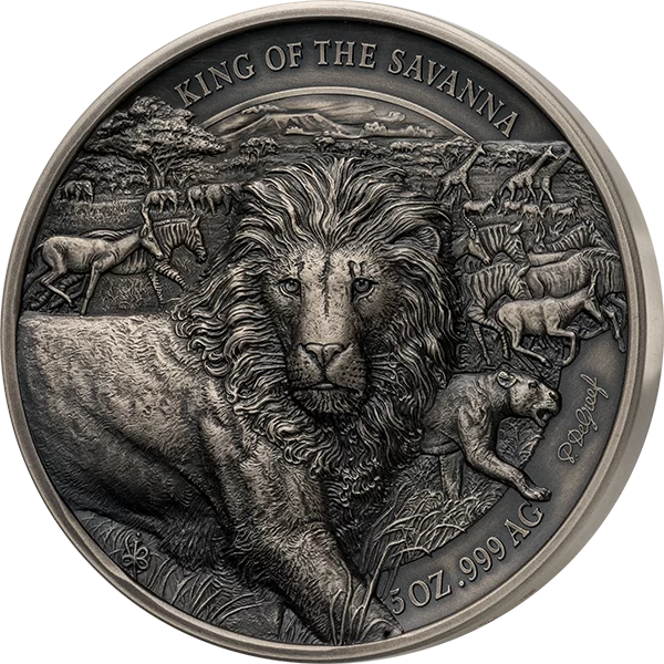 5.000 Francs Elfenbeinküste Atelier Edition - King of the Savanna 2024