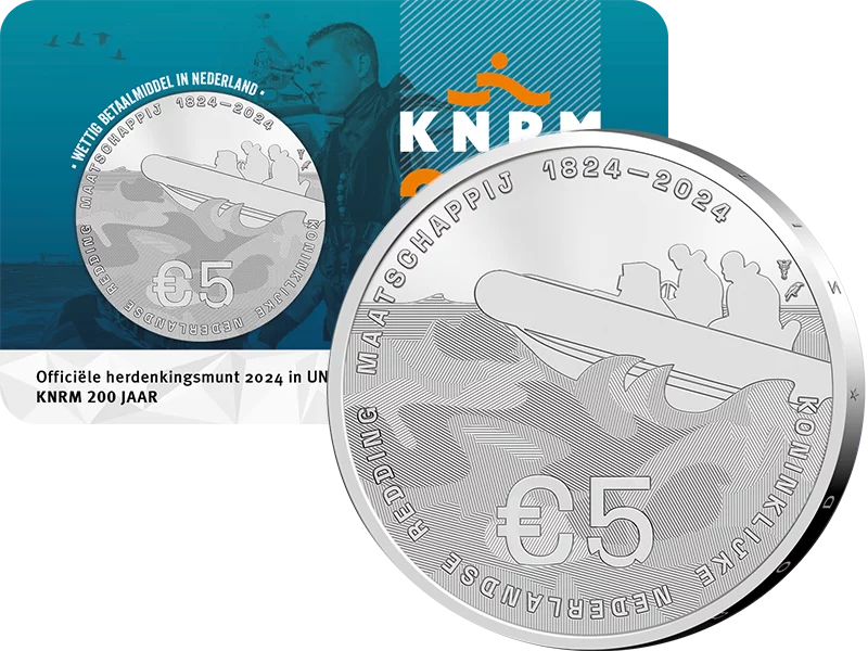 5 Euro Niederlande KNRM 200 Jahre 2024
