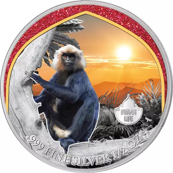 500 Francs Kamerum Mysterious Rhodium Indian Life - Nilgiri-Langur 2024