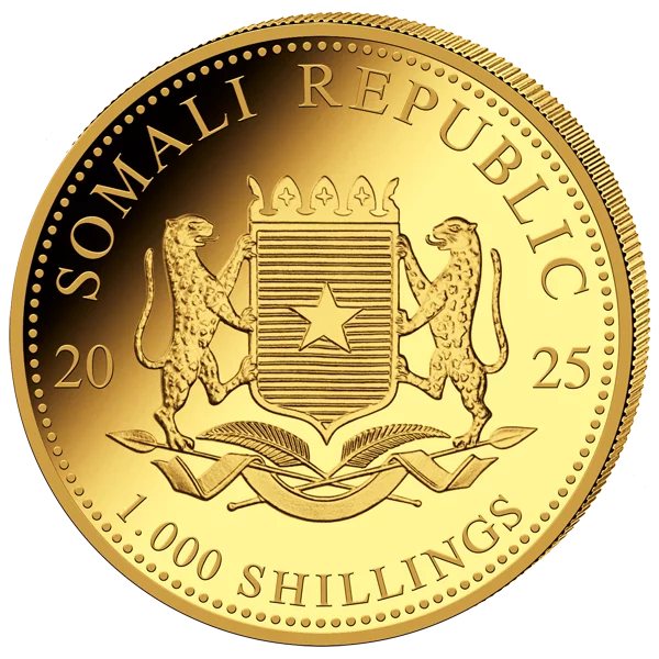 1 Unze Gold Somalia African Wildlife - Elefant 2025