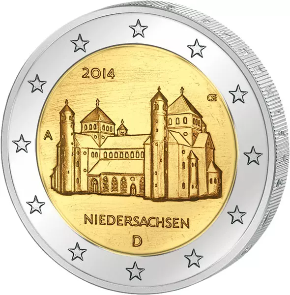 2 Euro BRD Niedersachsen Michaeliskirche Hildesheim 2014 Prägefrisch
