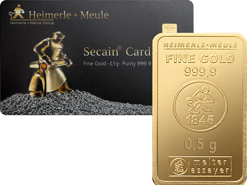 0,5 Gramm Gold Heimerle & Meule Secain Card