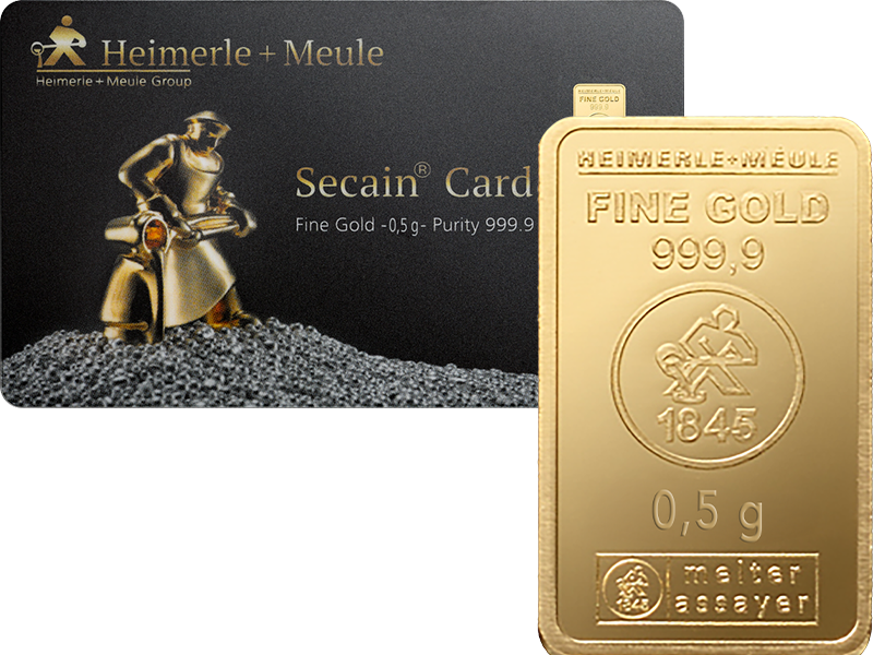 0,5 Gramm Gold Heimerle & Meule Secain Card