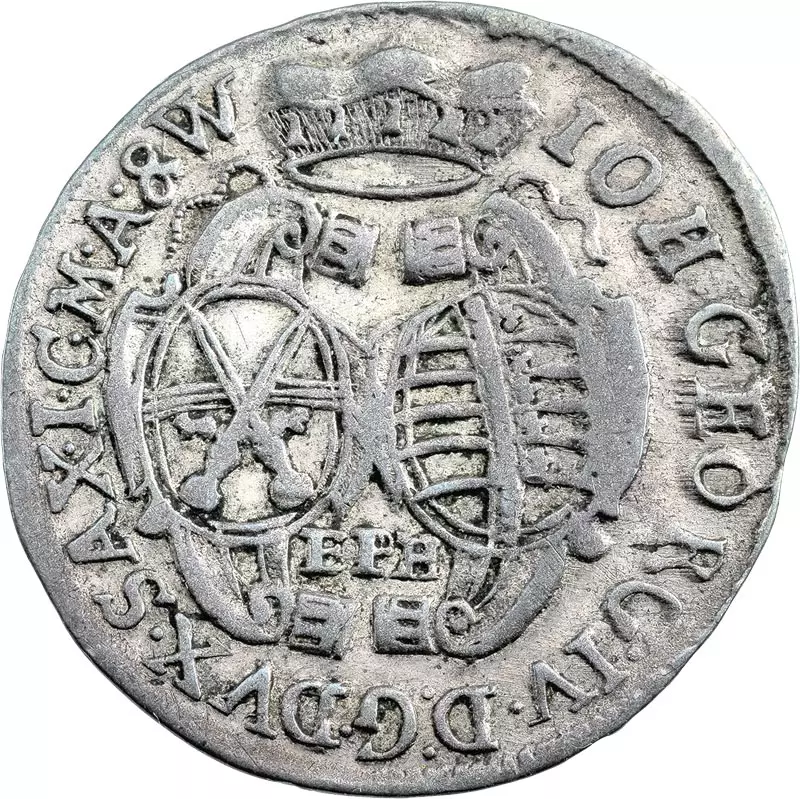 1/12 Taler Sachsen Kurfürst Johann Georg IV. 1691 - 1694
