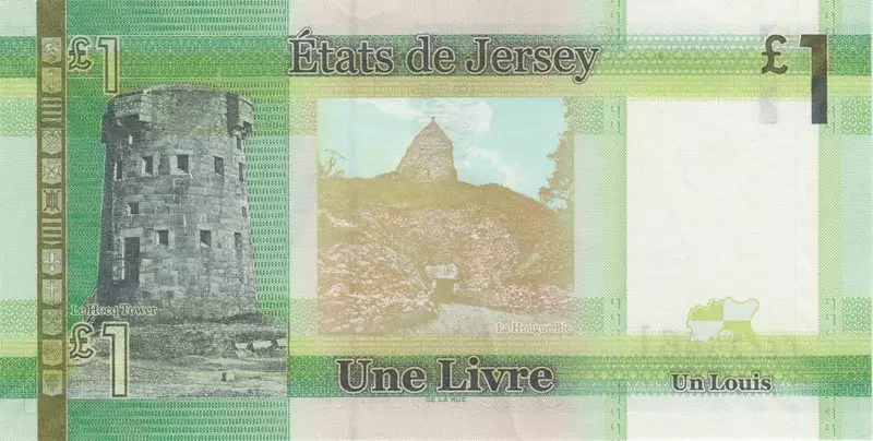 1 Pound Jersey Banknote Queen Elizabeth II. 2010