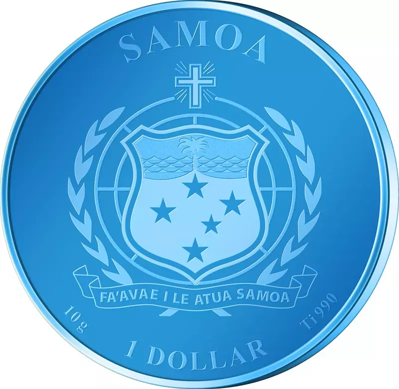 1 Dollar Samoa Titanmünzen Bunte Tierwelt - Zwerggecko 2024