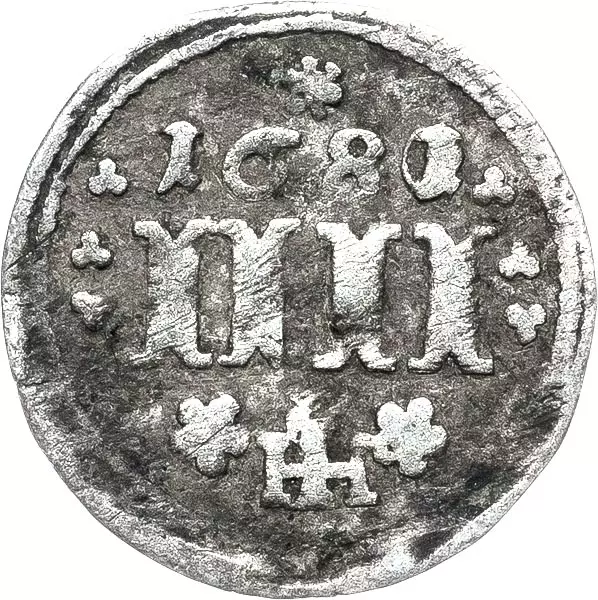 4 Heller Hessen-Darmstadt Landgraf Karl 1671-1703