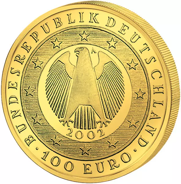 100 Euro BRD Übergang zur Währungsunion 2002 Stempelglanz
