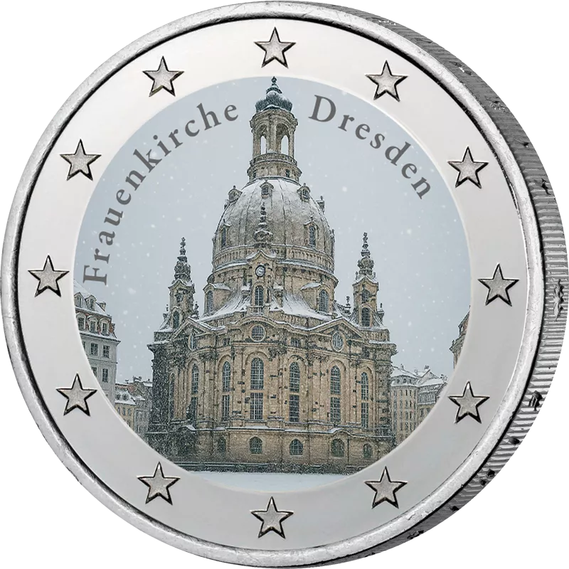 2-Euro-Künstlerausgabe Frauenkirche Winter