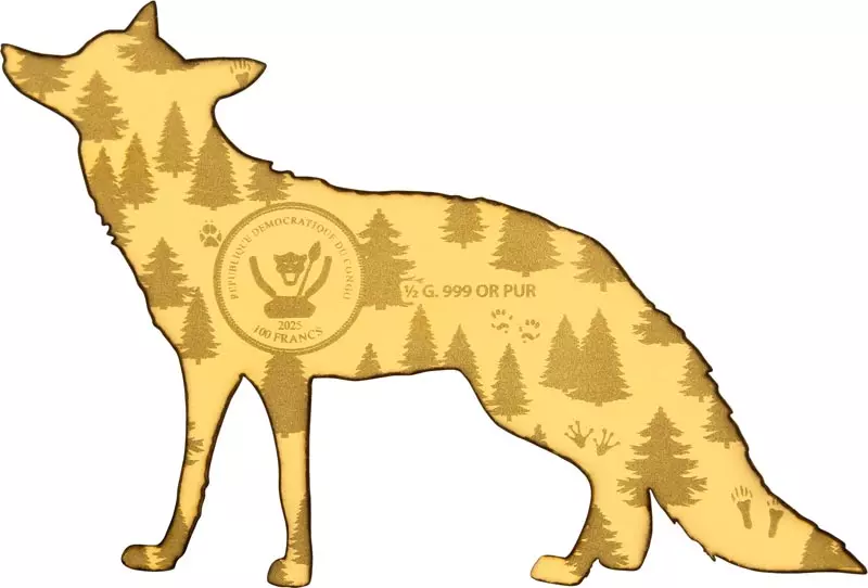 100 Francs Kongo Wildlife in Golden Shapes Fuchs 2025
