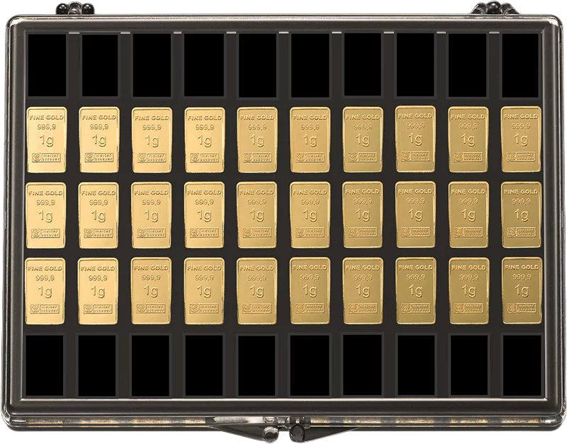 30 x 1 Gramm Goldbarren UnityBar Collection