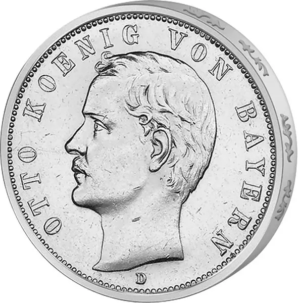 5 Mark Bayern König Otto 1888