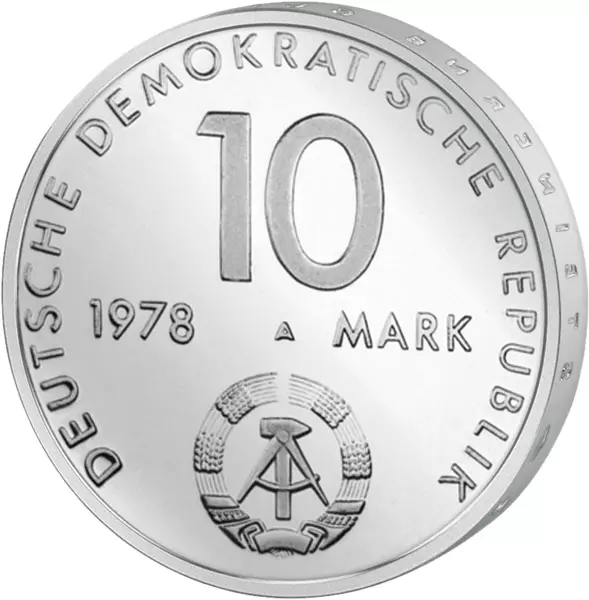 10 Mark DDR gemeinsamer Weltraumflug 1978 Stempelglanz
