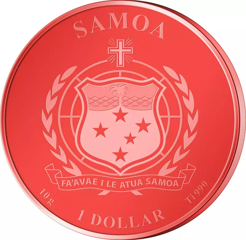 1 Dollar Samoa Titanmünzen Bunte Tierwelt - Rotfuchs 2024