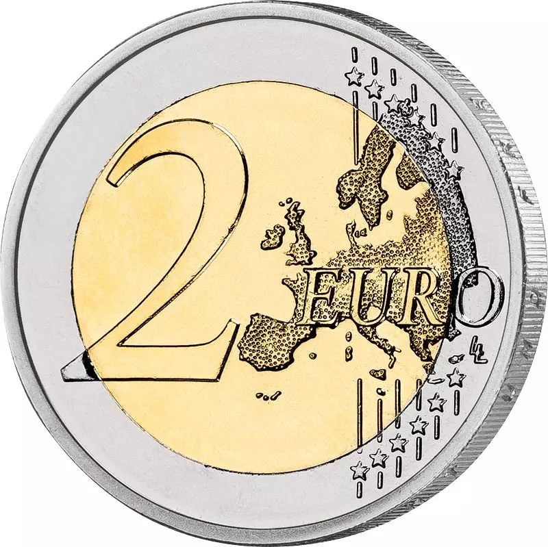 2 Euro BRD Hamburg Elbphilharmonie 2023 mit Farb-Applikation und Hologramm