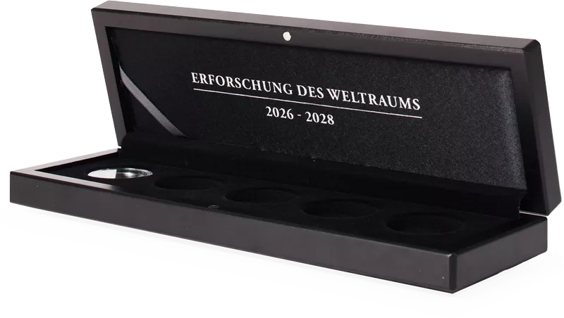 Holz-Etui 5 x 5 Euro BRD Erforschung des Weltraums 2026-2028