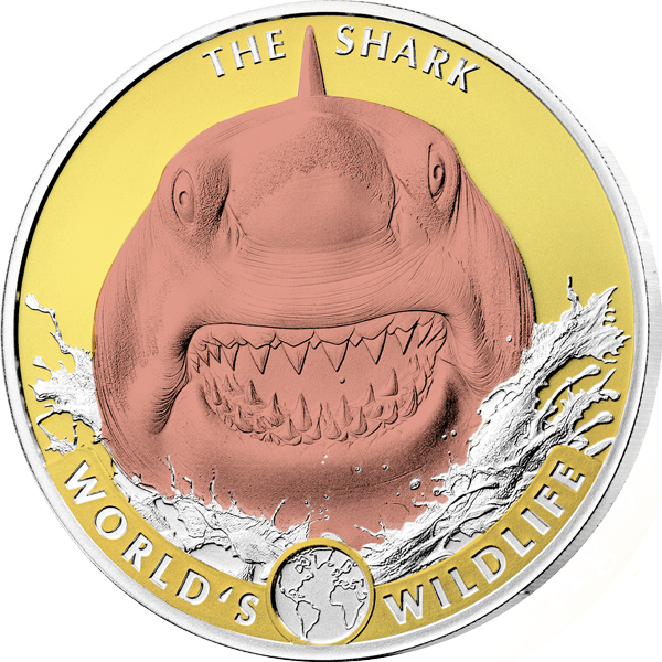 20 Francs Kongo Worlds Wildlife - The Shark 2026 Triple Gold Edition