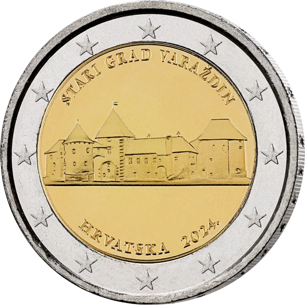 2 Euro Kroatien Stadt Varazdin 2024 in Coin Card