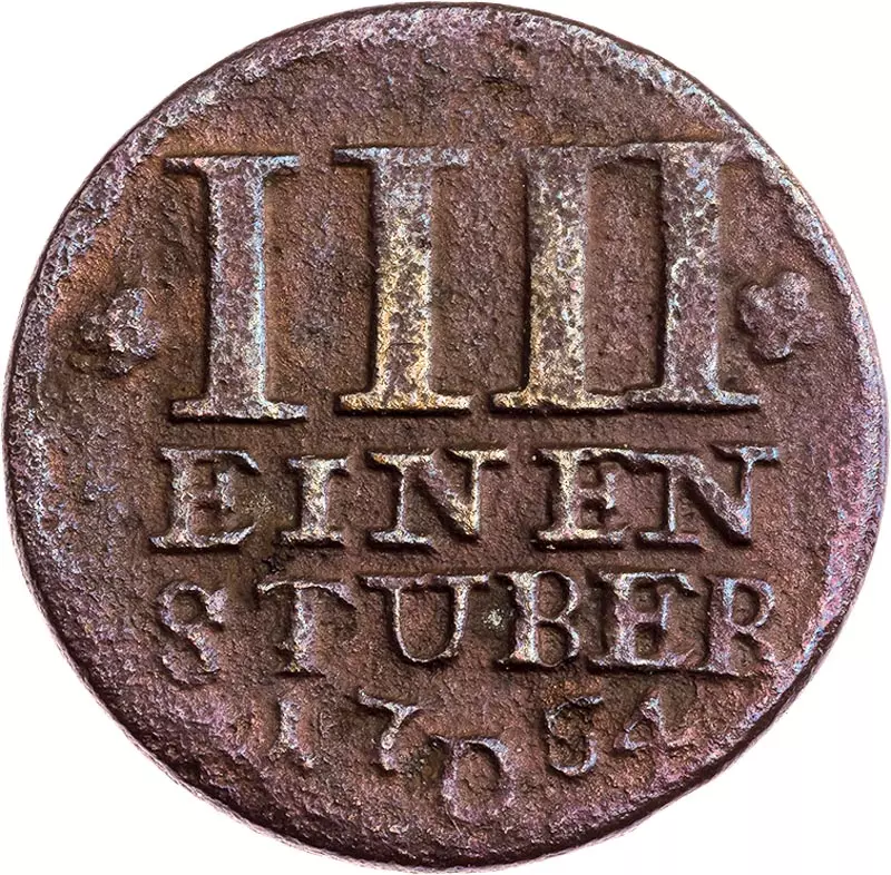 1/4 Stüber Preußen König Friedrich II. 1753 und 1754