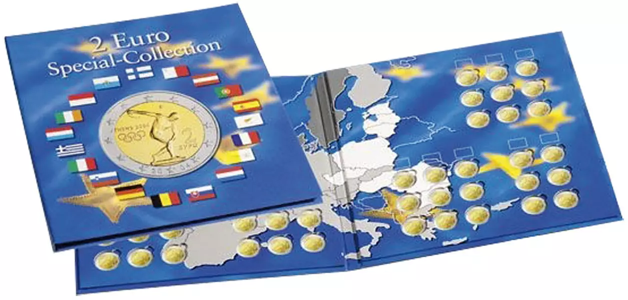 Münzalbum Euro-Collection für 57 x 2-Euro-Münzen
