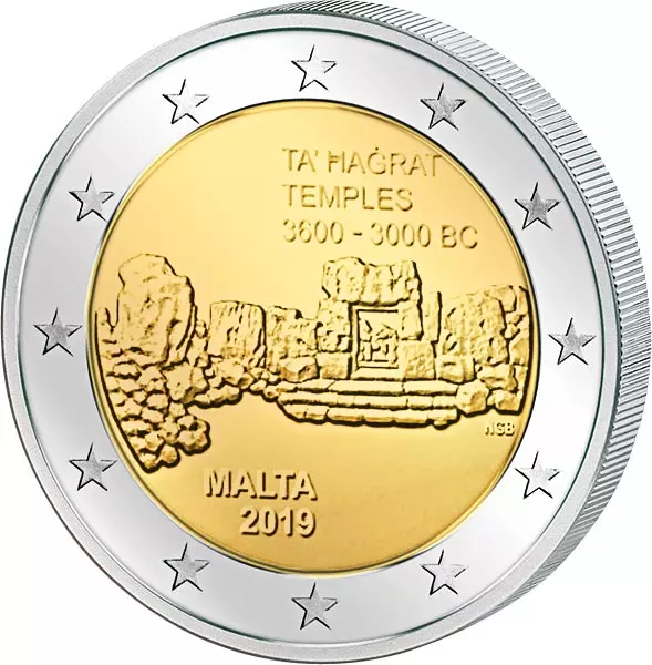 2 Euro Malta Tempel von Ta´ Hagrat 2019