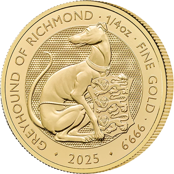 1/4 Unze Gold Großbritannien Tudor Beasts - The Greyhound of Richmond 2025