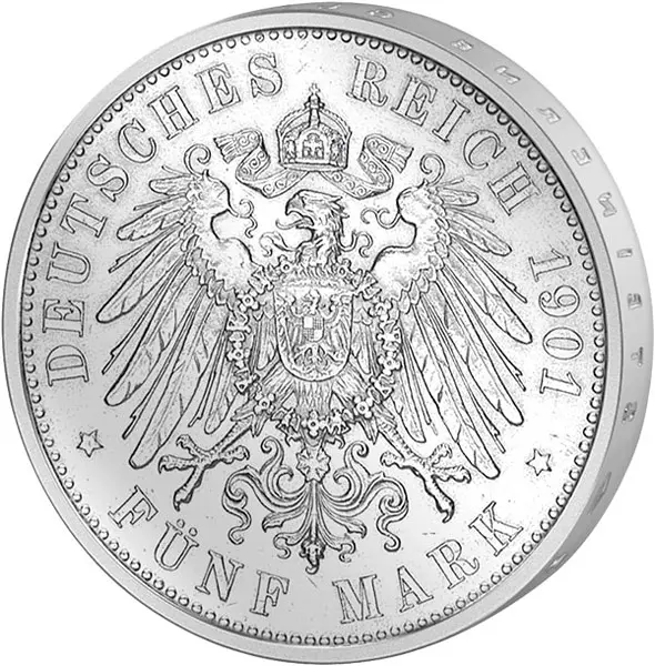 5 Mark Preußen Kaiser Wilhelm II. 1891-1908 5 Mark Preußen Kaiser Wilhelm II. 1891-1908